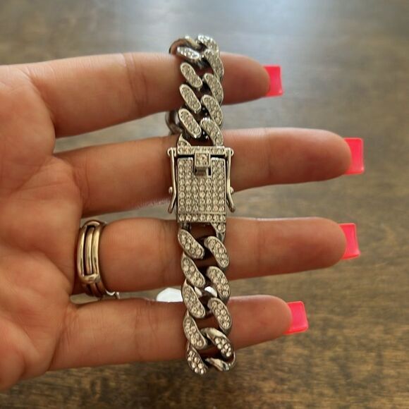Butterfly Miami Cuban Link Chains Bracelet Bling Bracelets Women's Jewelry - Picture 7 of 9